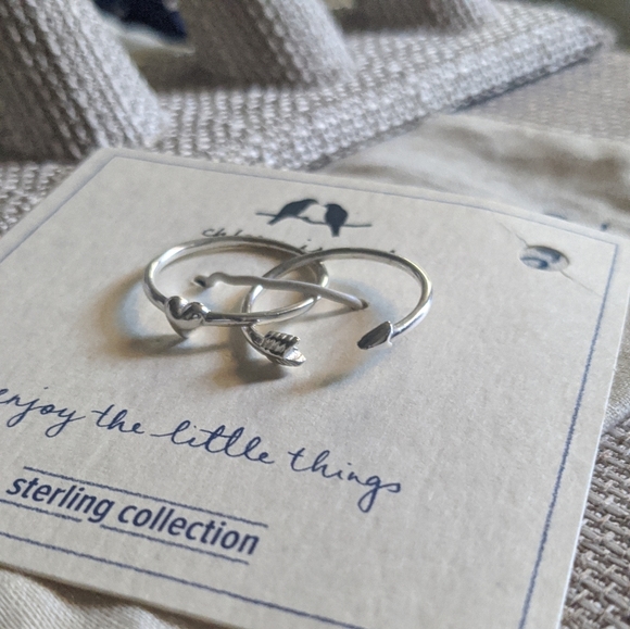 RARE Be Mine Sterling silver nesting rings - Picture 3 of 7